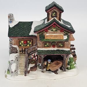 Barnacle Bills Boathouse Village Santas Workbench 2003 Coastal Christmas 8"